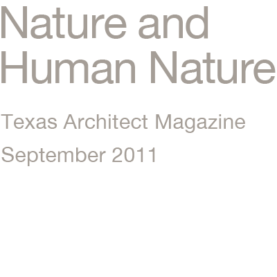 Nature and Human Nature article